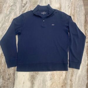 Vineyard Vines 1/4 Zip Sweater Pullover 100% Pima Cotton Mens Size XS Navy Whale